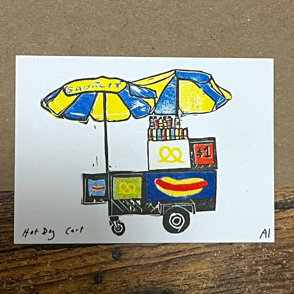 NYC "Hot Dog Cart" - Inciardi Vending Machine Print - Tiktok Viral!